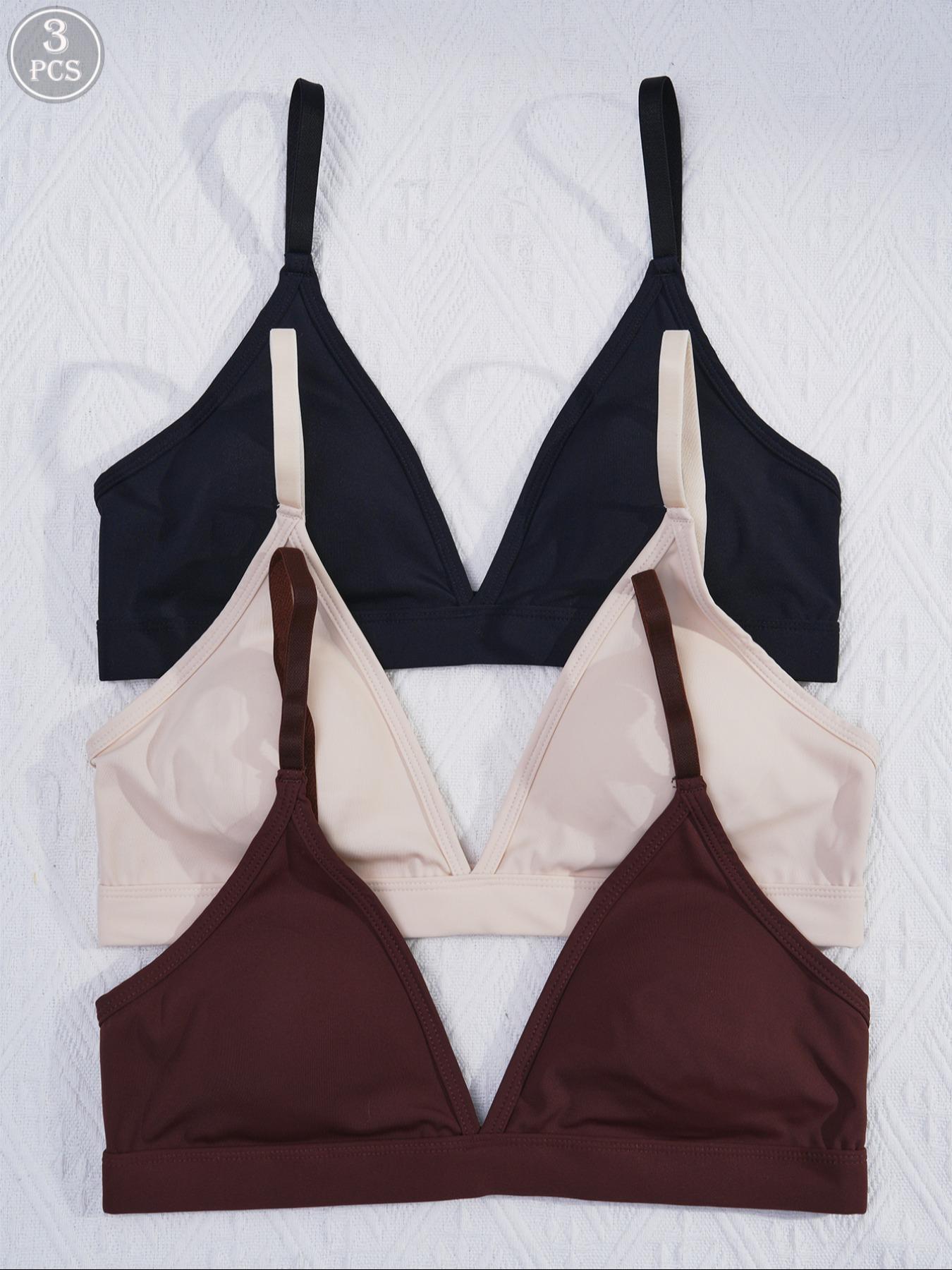 Women's Wireless Bralette Set, Casual, Medium Support Knit Fabric, Removable Pads, Adjustable Straps, Soft & Lightweight Design