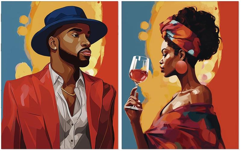 Valentines Day Couple Pre Drawn Kit Gift Couple Painting Kit Pre Drawn Canvas Sip and Paint Kit Gift for Anniversary, Painting Party, Art Practice, Valentines Day Gift, Man and Women Couple Everyday Dating Supplies