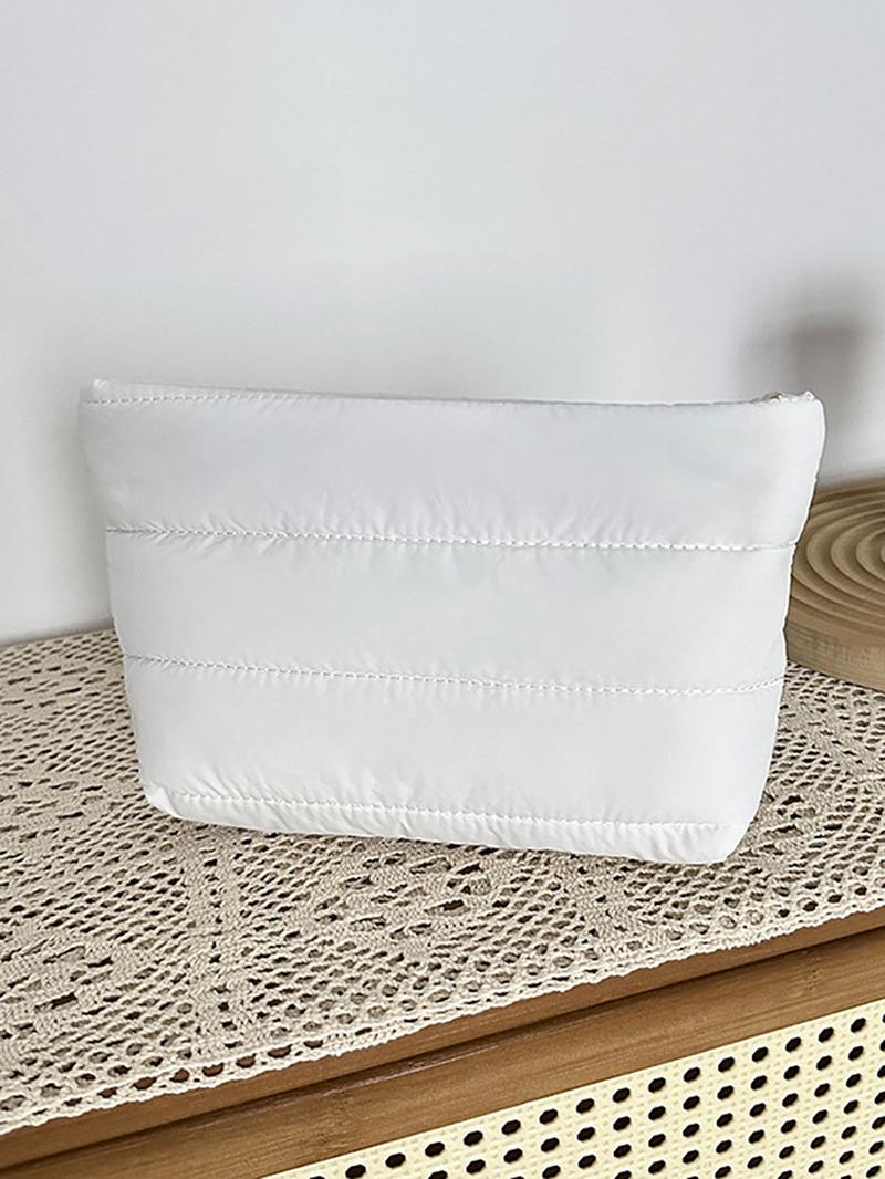 Retro leopard print design fashion cotton-padded makeup bag, Vintage vanity bag, small-scale pleated design casual simple versatile handbag, lightweight small change purse, and fashionable, suitable for daily commuting, shopping and travel, etc.