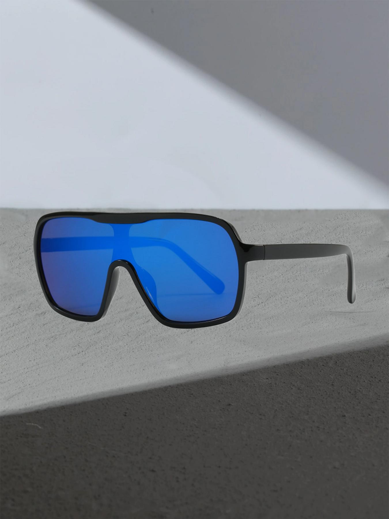 Square Frame Men's Sunglasses, Outdoor Sports Protective Glasses, Women's Cycling Sunglasses, All Seasons Casual Style