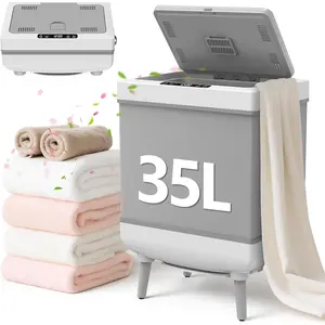 35L Luxury Foldable Towel Warmer, 600W Fast Heating, Auto Shut Off, Fits 3 Large Towels (45x70), Bathrobes & Blankets, Heat/Dry Modes, 24H Delay, Perfect for Bathroom, Spa, Home
