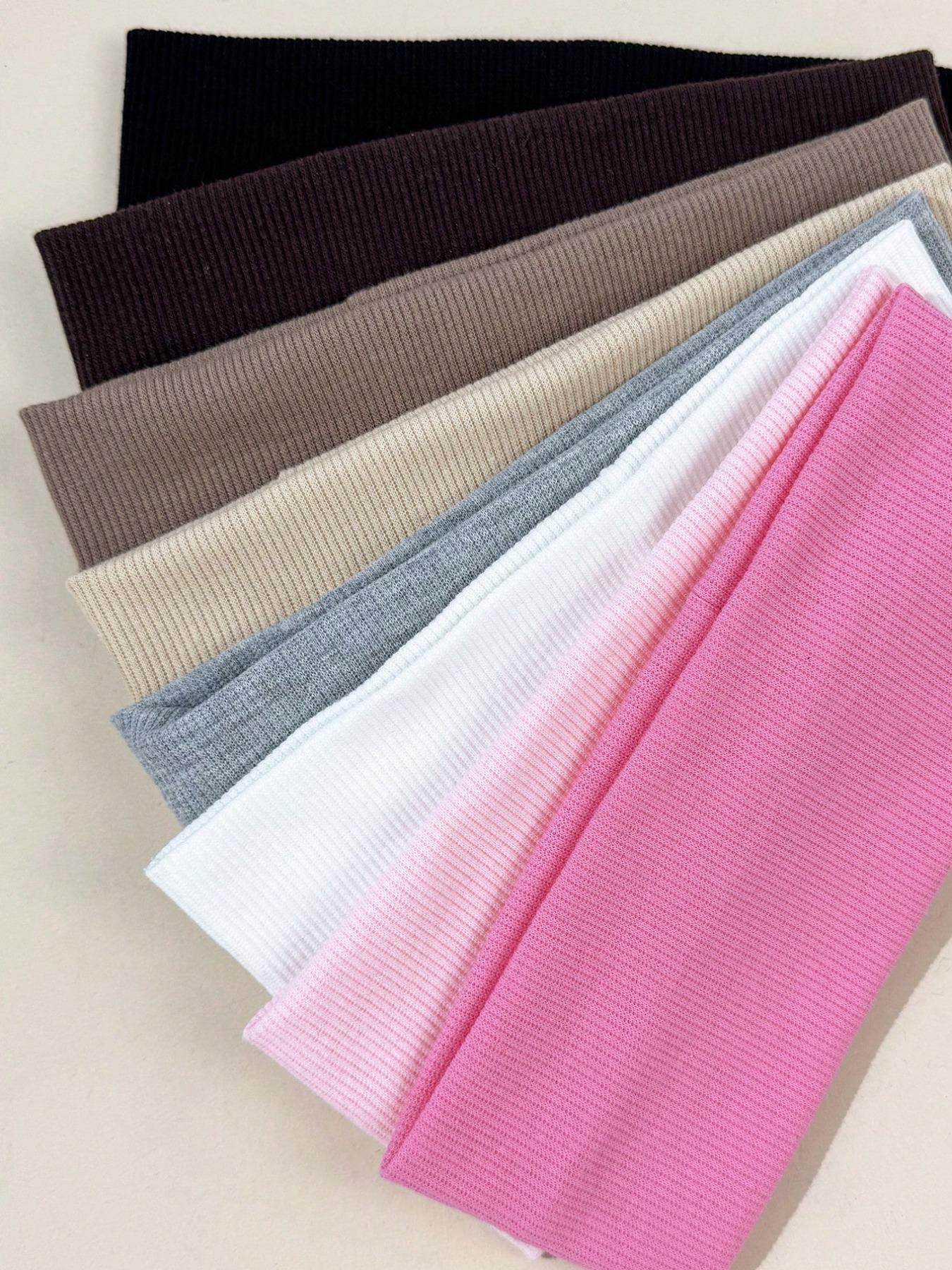 8pcs Solid Color Breathable Moisture-Wicking Sports Headbands, Suitable for Gym, Running and Daily Wear, Sweat-Absorbing Hairbands, Elastic Headbands, Training Fitness Sweatbands