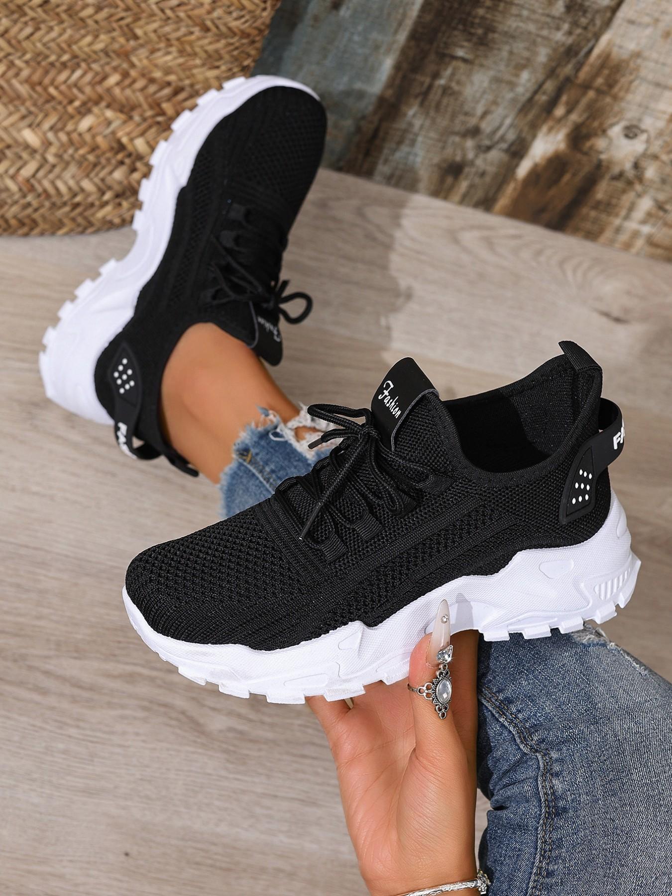 Women's New Casual Sports Shoes, Large Size Lightweight Soft Sole Anti-Slip Comfort Low Top Lace-Up, Perfect for Travel Shopping Garden Beach Activities Walking Shoes