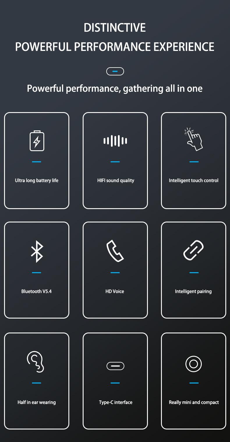 HYUNDAI YX46 Fashionable Open Wear Stereo Earphones Handbag Style Light Luxury Design, Comfortable Fit, Bluetooth 5.4, HIFI Sound, Sport & Travel Ready Perfect Gift for Girlfriend