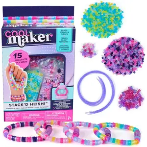 Cool Maker, Stack’d Heishi Expansion Pack Bead Kit, Bracelet Making Kit with Over 1300 Beads for Bracelets, Makes 15, Arts and Crafts Kids Toys for Girls Ages 7 and up