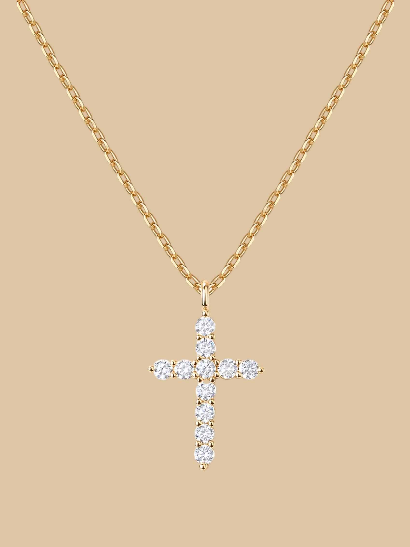European Cross Necklace for Women, All-Season Faith Pendant, Elegant Daily Wear, Perfect for Parties and Special Occasions