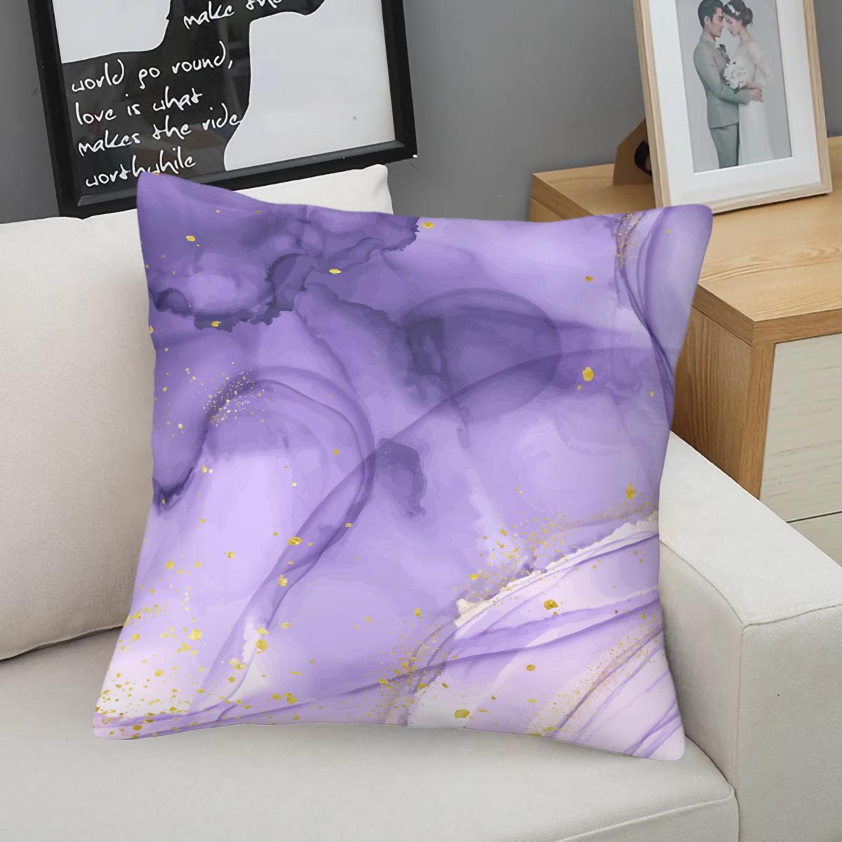 Marble Print Throw Pillow, Modern Luxury Decorative Pillow, Soft Square Cushion with Zipper Closure, Ideal for Sofa, Living Room and Bedroom Decor, Perfect Gift for Fluid Art Enthusiasts