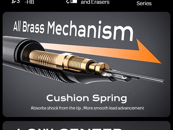 Nicpro 0.9 Metal Mechanical Pencil Set with Case, 3Pack Black MP1000 0.9mm Drafting Pencil, 8 Tubes HB Lead Refills, 3Pack Erasers, Erasers Refills for Artist Writing, Drawing, Sketching