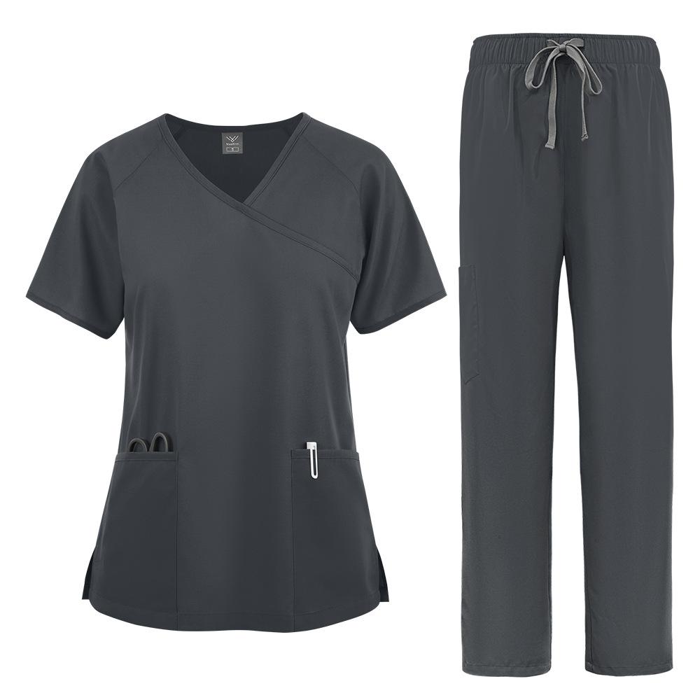 Mens Beauty Salon Postnatal Care Center Nanny Puppy Care Room Solid Color Overalls Pet Care Uniform Set Veterinary Work Clothes