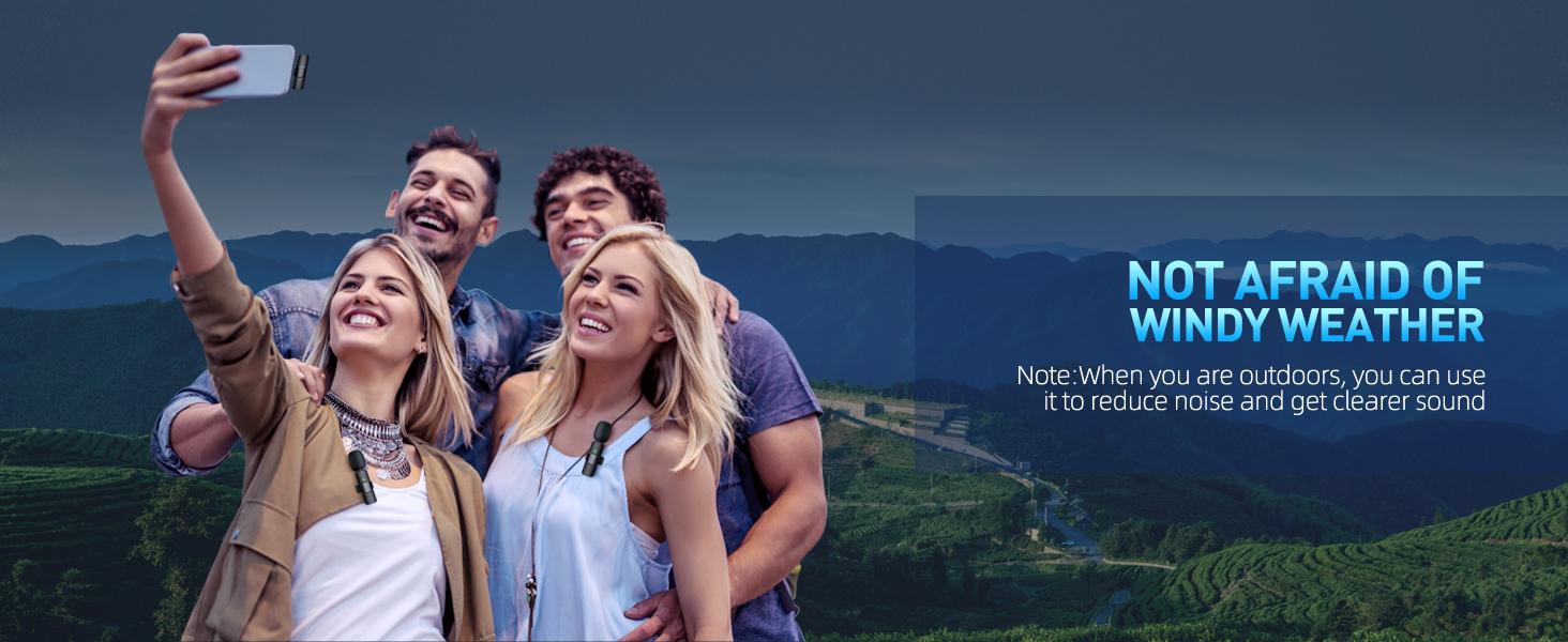 2Pack Professional Wireless Lavalier Lapel Microphone for iPhone, iPad - Cordless Omnidirectional Condenser Recording Mic for Interview Video Podcast Vlog,TikTok