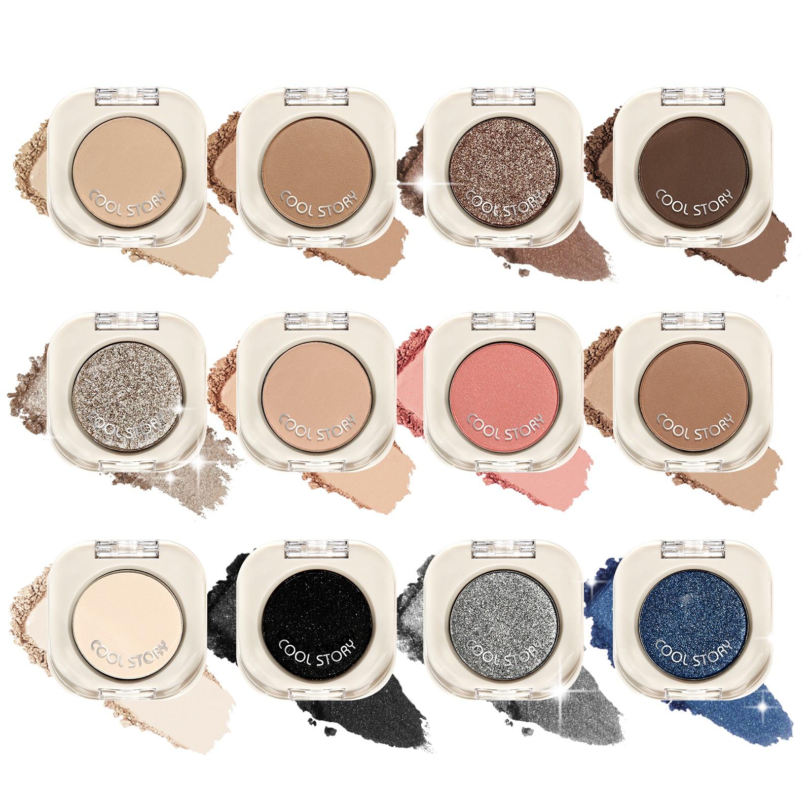 1pcs eyesahdow，Women's Eyeshadow Palette, 12 Colors Pearl Matte Shimmer Glitter Eye Shadow for you choose, High Pigment Mini Single Color, Party Dance Daily Y2K Gift