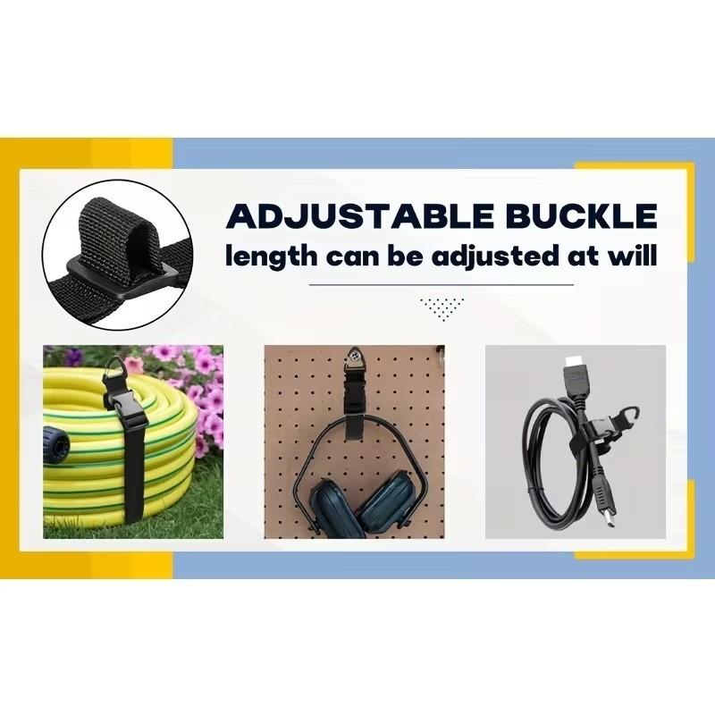 2pcs Adjustable Extension Line Organizer, Durable Three-Axis Buckle Cable Management Strap, Safe Storage for Studio and Garage