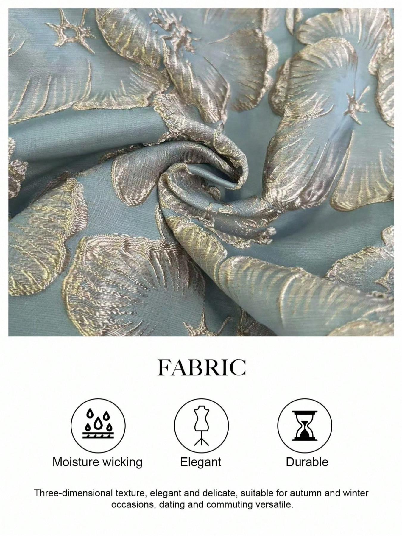 Elegant Fish Tail Bodycon Dress, 3D Embroidered Party Wear, Fashion Design, Perfect for Special Occasions, Women's Stylish