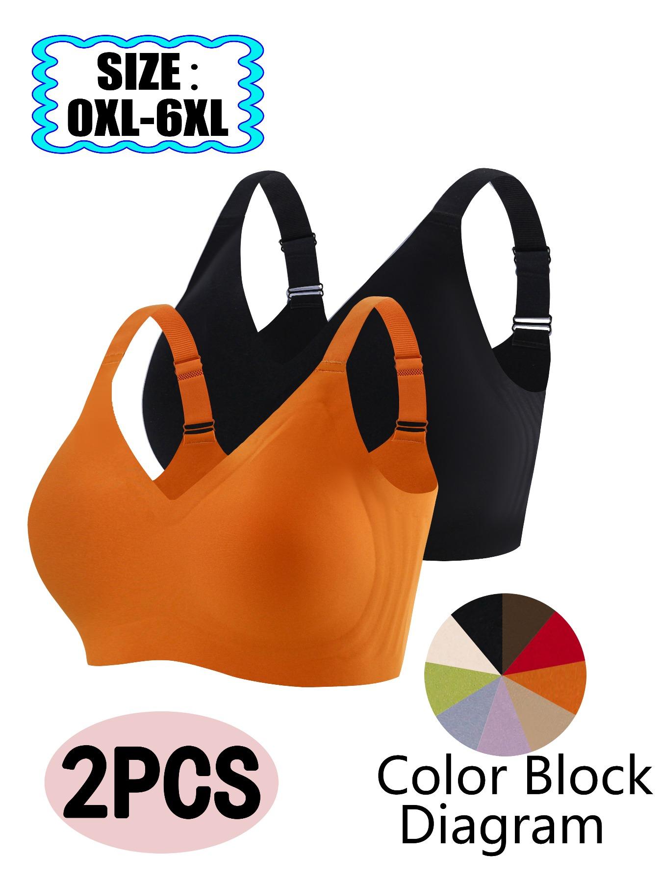 【Plus Size】 Solid Buckle Wireless Push Up Bra, Comfortable Breathable Bralettes for Daily Wear, Women's Underwear for All Seasons