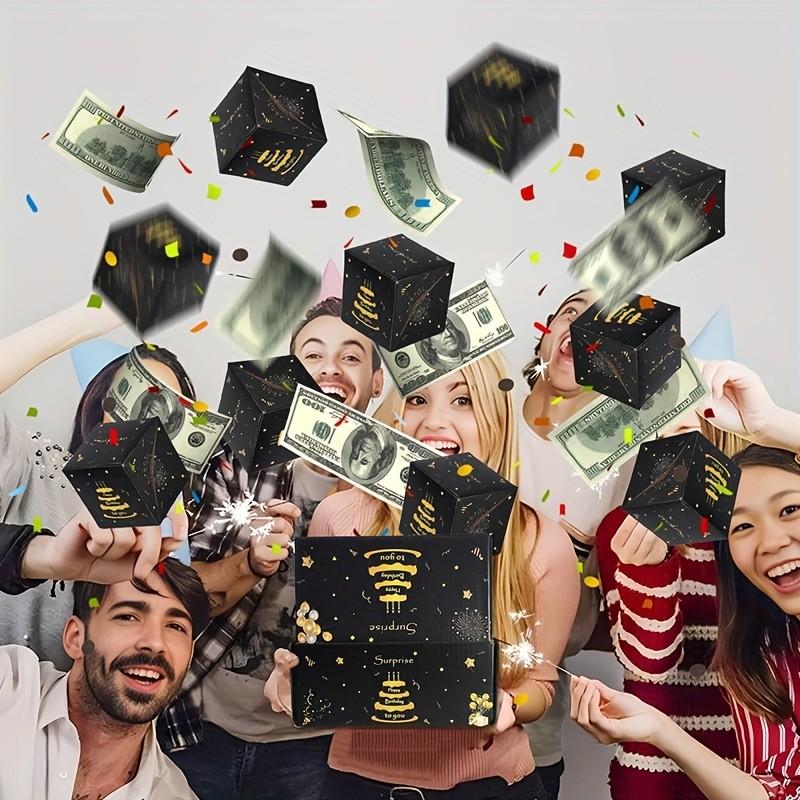 Birthday Surprise Gift Box Set, 6 Jumping Surprise Boxes, Fun Pop-Up Design, with Gold Accents, Valentine's Day or Special Occasion Gift, Unique Birthday Gifts, Party Favors