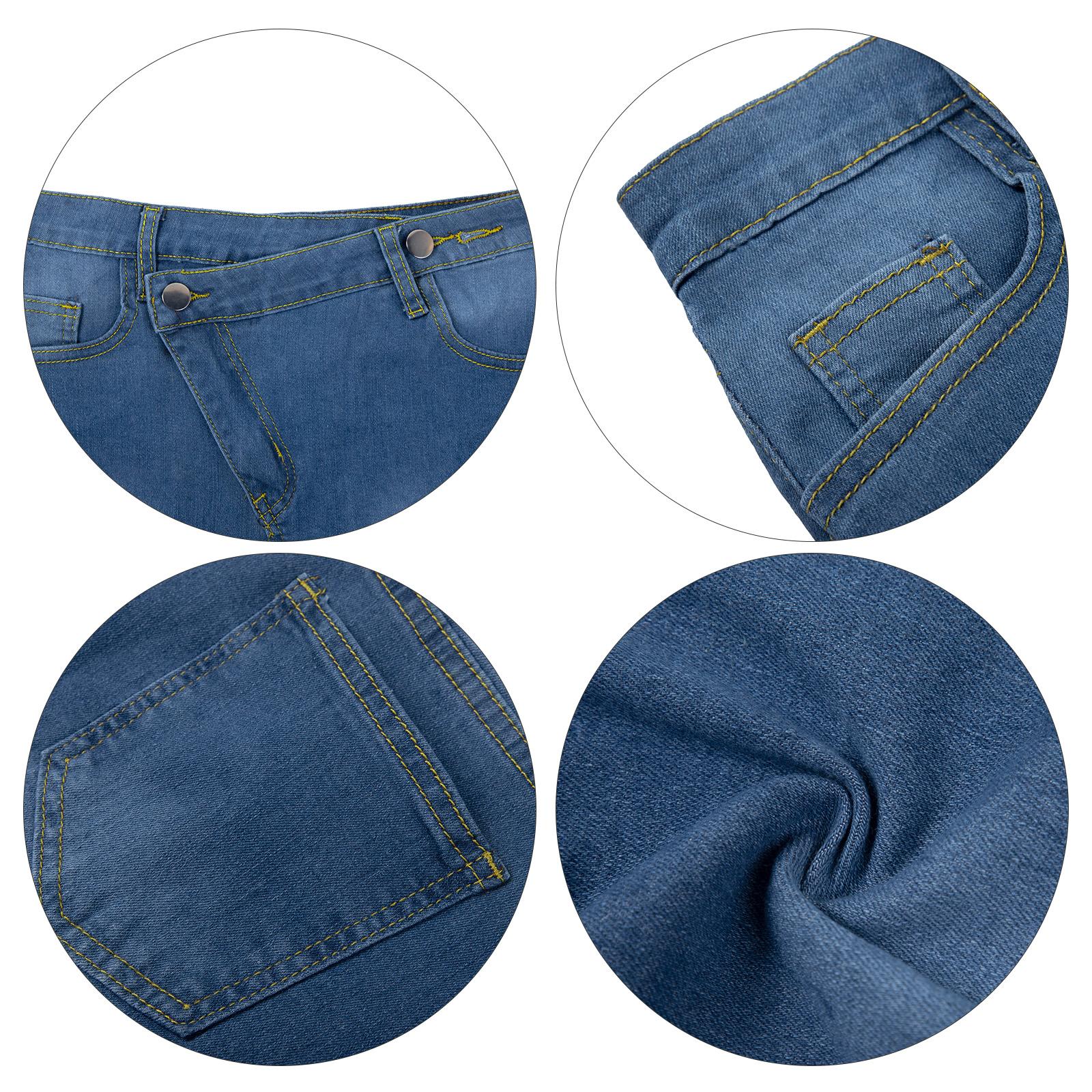 MNLYBABY Women's denim shorts denim ripped washed shorts Fashion jeans