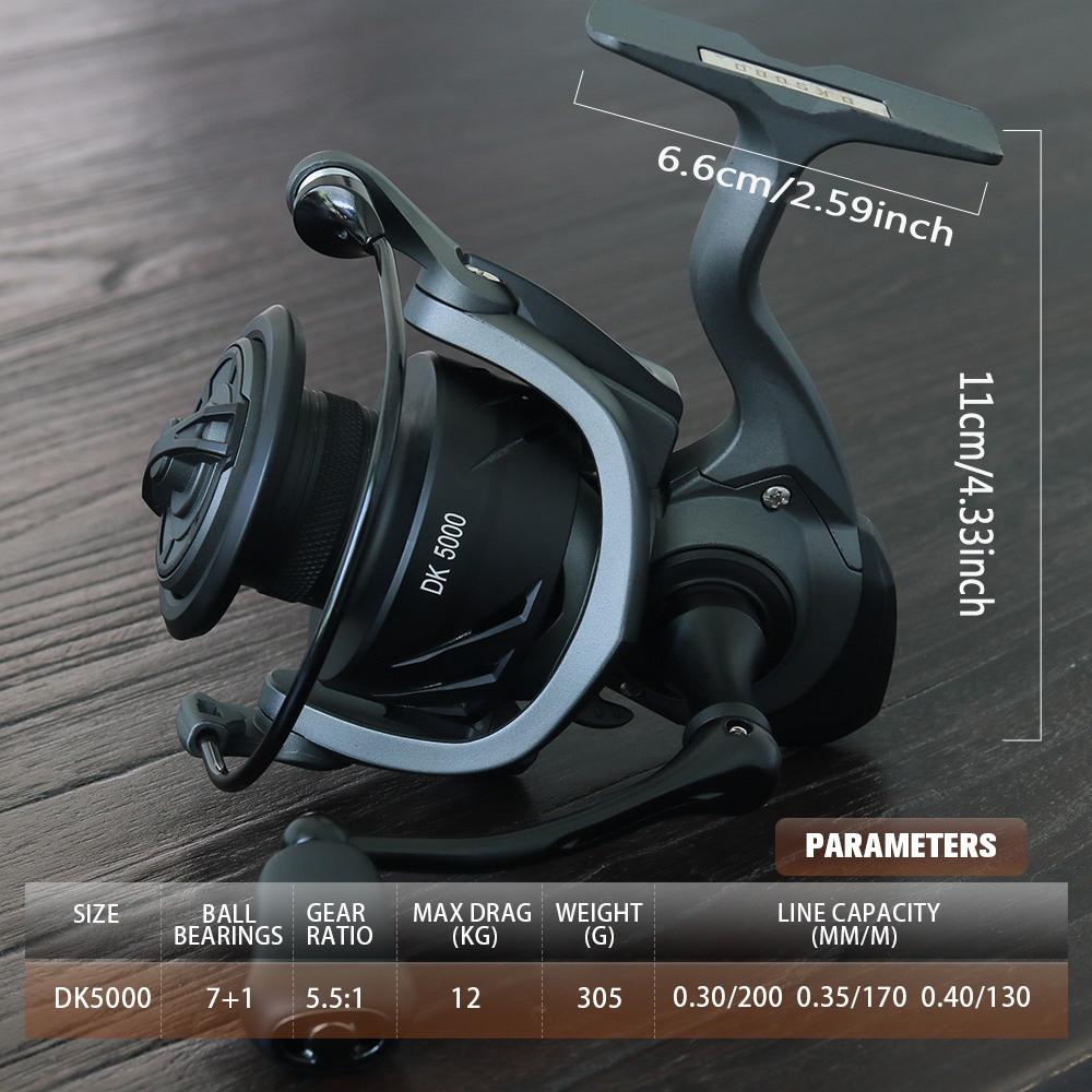Bakawa Fishing Reel Bearing 7+1 Bb High Speed Ratio 5.5:1, Freshwater Saltwater Rotating Fishing Reel Accessories Series