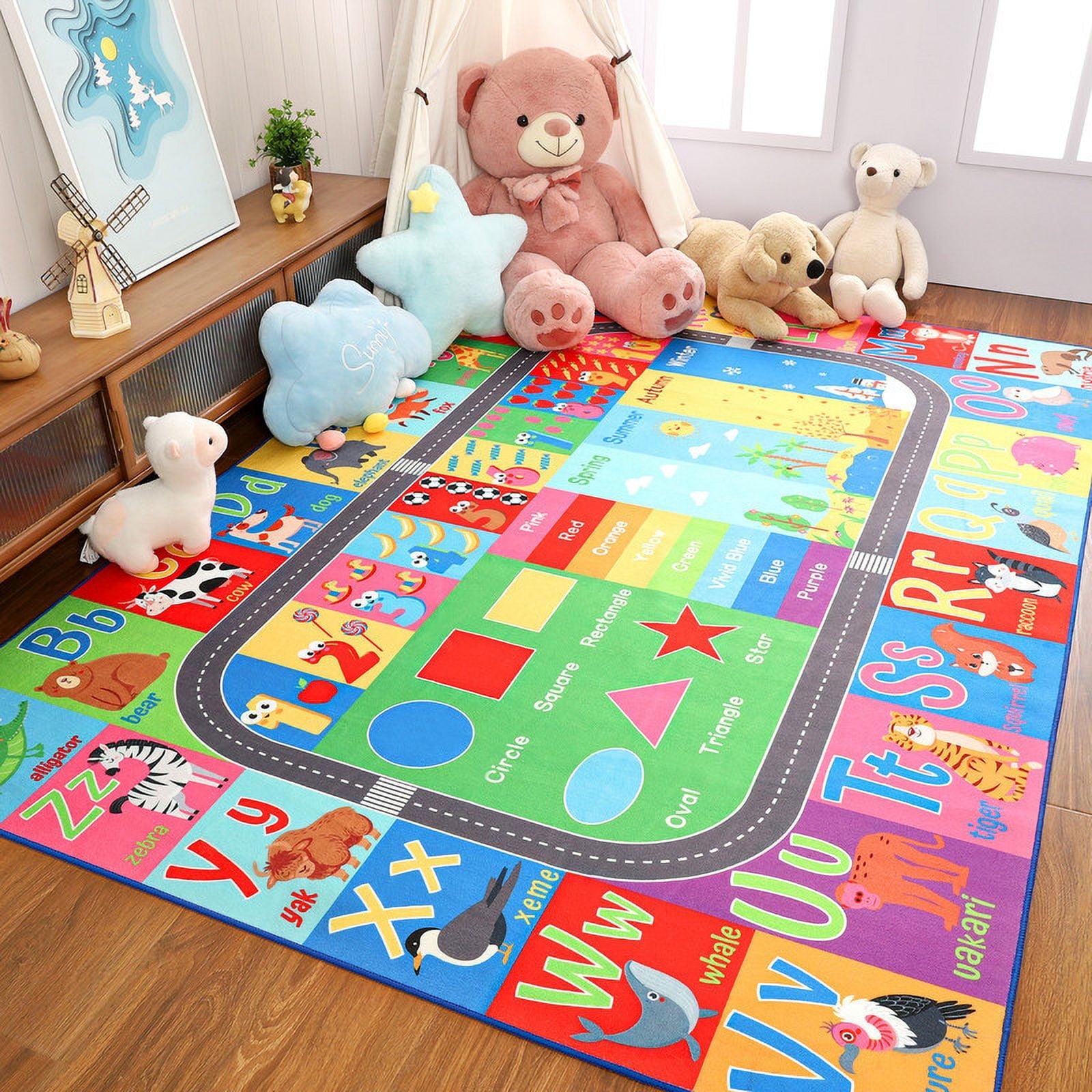 YJ.GWL Children's Playmat Carpet ABC Educational Learning Area Carpet Suitable for Children's Playroom Classroom, 3'x5', 4'x6', 5'x7', Multicolor Rug Letters Floor Activities Playtime YJ.GWL Children's Playmat Carpet ABC Educational Learning Area Carpet Suitable for Children's Playroom Classroom, 3'x5', 4'x6', 5'x7', Multicolor Rug Letters Floor Activities Playtime
