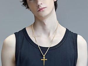 MEIDERBO S925 sterling Silver Triple Cross Necklace Pendant Jewelry Men's Gift Cuban Link Chain,Autumn New Arrivals,Graduation season gifts, birthday gifts,Jesus Faith Necklace MEIDERBO S925 sterling Silver Triple Cross Necklace Pendant Jewelry Men's Gift Cuban Link Chain,Autumn New Arrivals,Graduation season gifts, birthday gifts,Jesus Faith Necklace