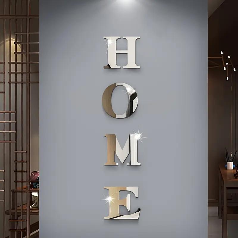 Self-Adhesive Acrylic Mirror Stickers Set of 4, Perfect for Home Decor, Ideal for Living Room and Bedroom, Easy to Apply and Remove
