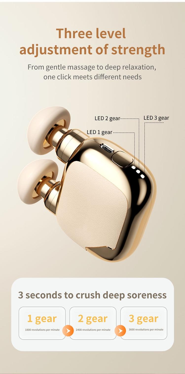 Mini Handheld Massage Gun, Portable Deep Muscle Massager, 3000 Impacts/min, 9mm Depth, USB Charging, Ai Timer, Mother's Day Gift