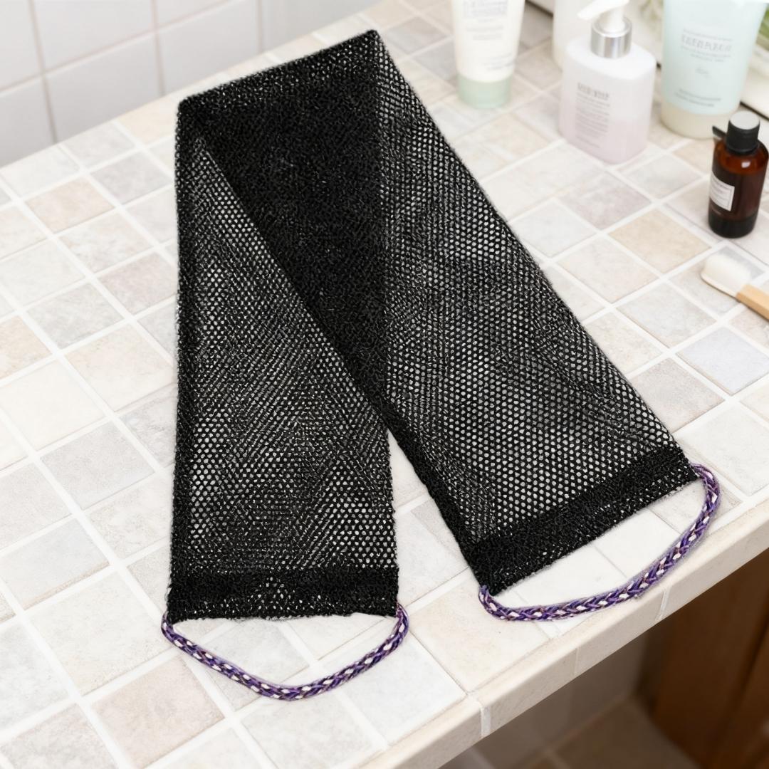 1 PC African Net Long Net Bath Exfoliating Shower Body Scrub Cloths, Lightweight Reticulate Sponge, Effective Skin Care Tool, Perfect for Everyday Use, Exfoliating Mesh, Exfoliating Net Loofah, African Net Sponges, Exfoliating Shower Scrubber