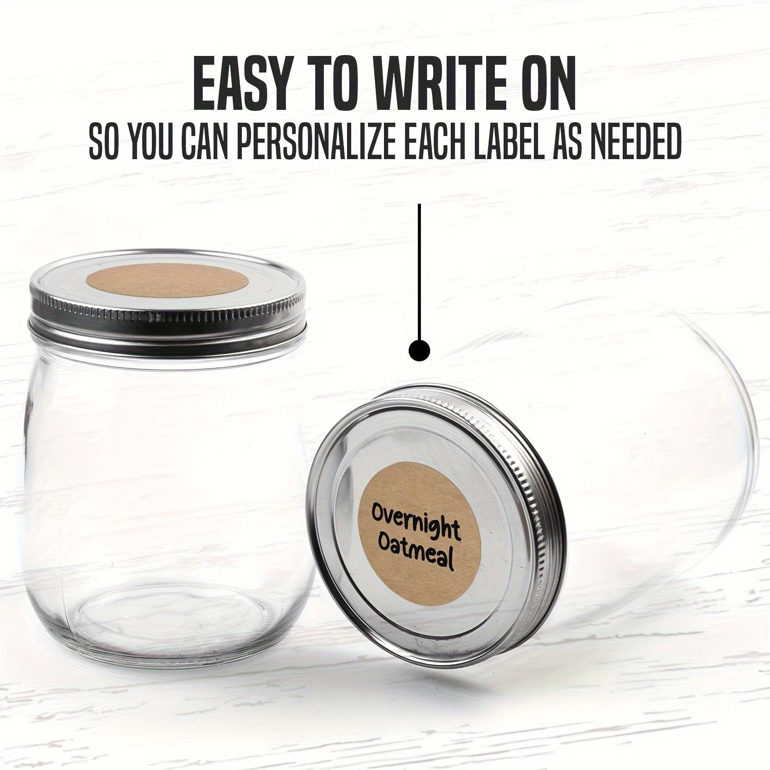 500pcs Kraft Paper Round Adhesive Labels, Item Classification Name Stickers, Personalized Tags, Office Supplies, Craft Materials