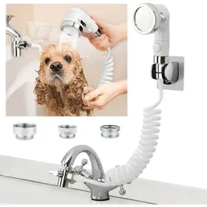 Sink Faucet Sprayer Attachment, Shower Head Attaches To Tub Faucet, Dog Bathing Hose Shower Set  Laundry Bathroom Kitchen