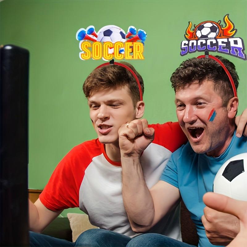 7pcs Football Match Cheering Props - Soccer Ball Headband for Sports Fan Party Decoration Fun Soccer Theme Headwear for Game Day Celebration & Sports Meet