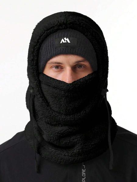 Upgrade Thickened Balaclava Hat, Winter Fleece Face Mask Scarf Combo, Warm Inner Layer, Thermal Ski Mask, Unisex Full Head Neck Cover