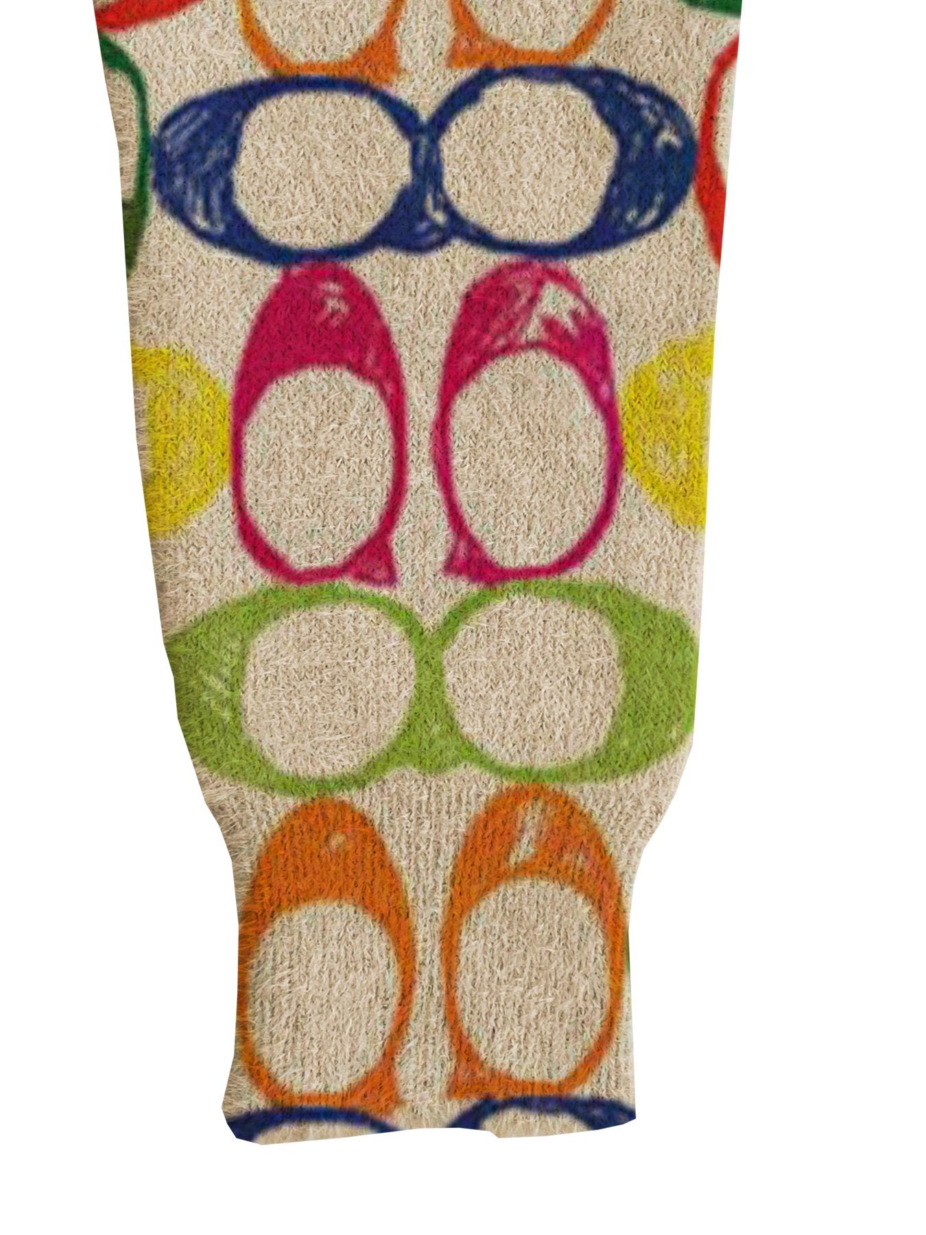 Women's Colorful Geometric Pattern Stand Collar Fitted Sweater, Fall Winter Casual Long Sleeve Knitwear, Comfortable Warm Daily Wear