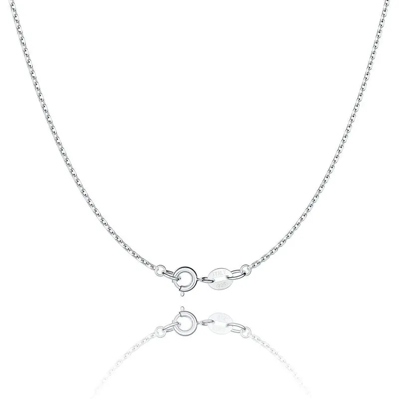 Sterling Silver Chain Necklace Chain for Women, 1.1mm Cable Chain Necklace Upgraded Spring-Ring Clasp - Thin & Sturdy Women's Chains Necklaces 18 Inch