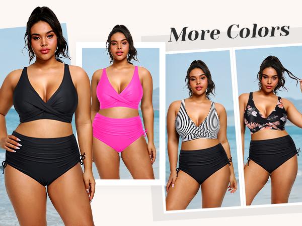 Aqua Eve Women Full Coverage Bikini Top No Bottom Push up Swimsuits Top Sport Bra Bathing Suits Tops