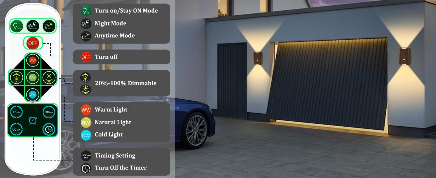 Spring Sales Autonight Light Classic Walnut Grain Finish Motion Sensor Wall Sconce w/ Remote Rechargeable Battery 3 Color Dimmable Up/Down Lighting for Hallway Bedroom Stairs Adjustable Leds, Porch Light