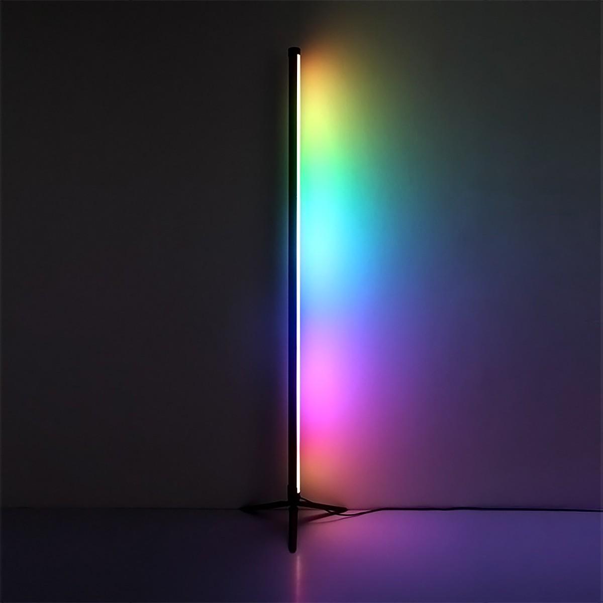 100cm RGB LED Floor Lamp with Music Sync, 39.37" Modern LED Corner Floor Lamp, USB Powered & Button Control, Dynamic Color Changing Standing Light for Living Room, Bedroom, Game Room, Unique Halloween & Christmas Gift