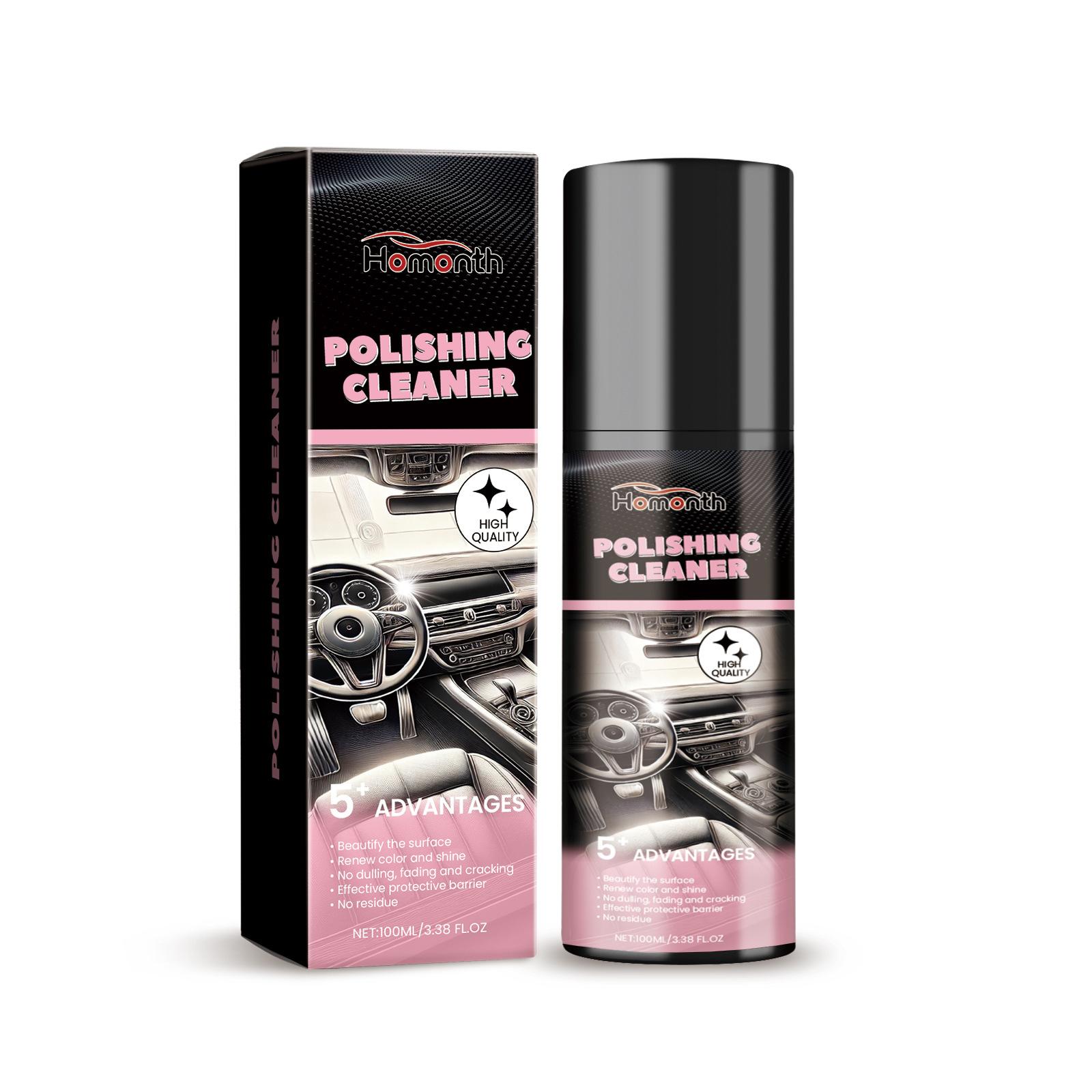 Car Interior Polish Agent, Glossy Shine Cleaning Maintenance, Anti-Dirty Polish, Enhances Appearance, Ideal for Car Care