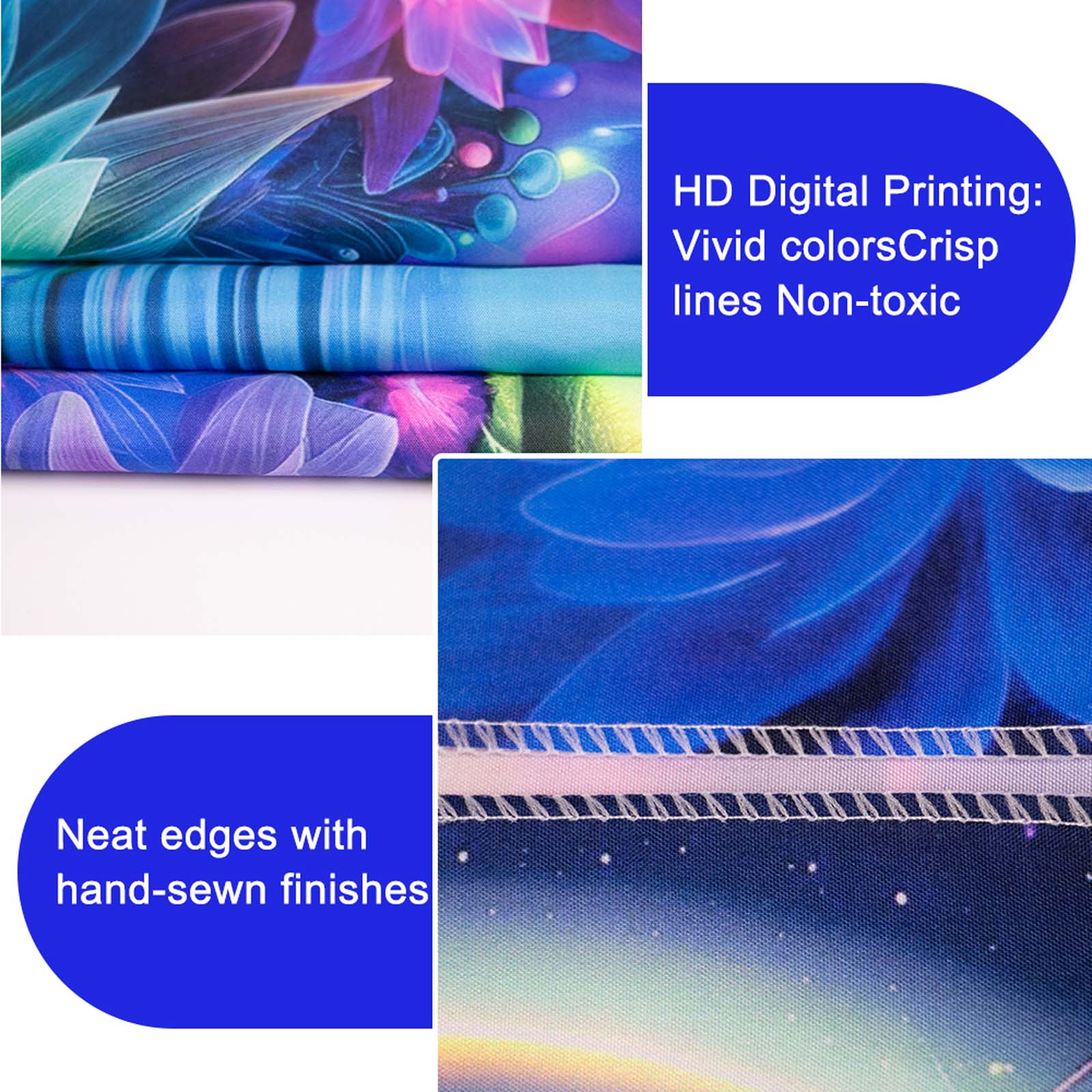 1pc Galaxy Waterfall And Forest Night Scene Tapestry, Wall Hanging - Glowing Under UV Light, Tapestry For Bedroom Living Room Dormitory Office,Multi-purpose Home/Room/Wall/Party Decor, Holiday Gift Backdrop Halo