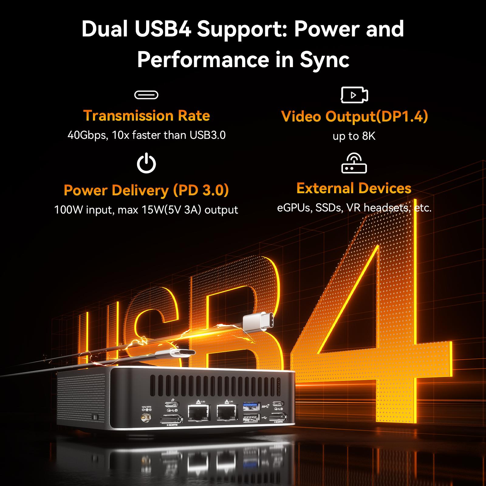 GEEKOM A8 Max Mini PC AMD Ryzen 7 8745HS Cpu ,16GB RAM+ 1TB SSD.Dual-channel DDR5 5600MT/s, up to 64GB.  Prebuilt Gaming Computer Fortnite/Warzone/Legends/CS:GO/Legends/Genshin Impact Tower Computer