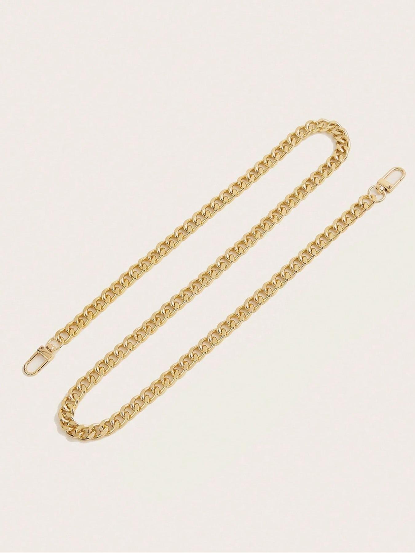 Multi-Size Metal Curb Chain Bag Strap, Silver Color Replacement Shoulder Strap, Removable Adjustable Strap, Detachable Chain Strap, 20-120cm Length, Universal Handbag Accessory, Accessories For Bags