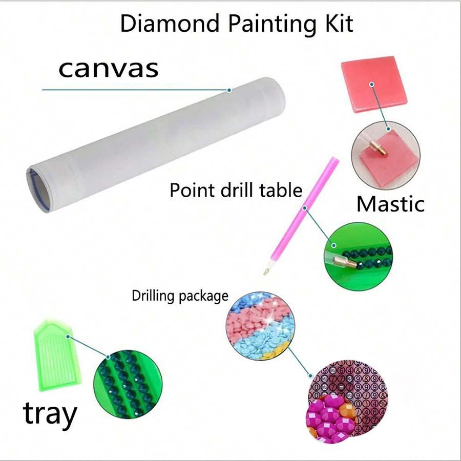 1 set of DIY diamond painting kit, 5D diamond art set, DIY decoration rainbow dessert, ice cream, cherry diamond painting kit full round drill, mosaic, diamond art, DIY art home decoration, suitable for Christmas.