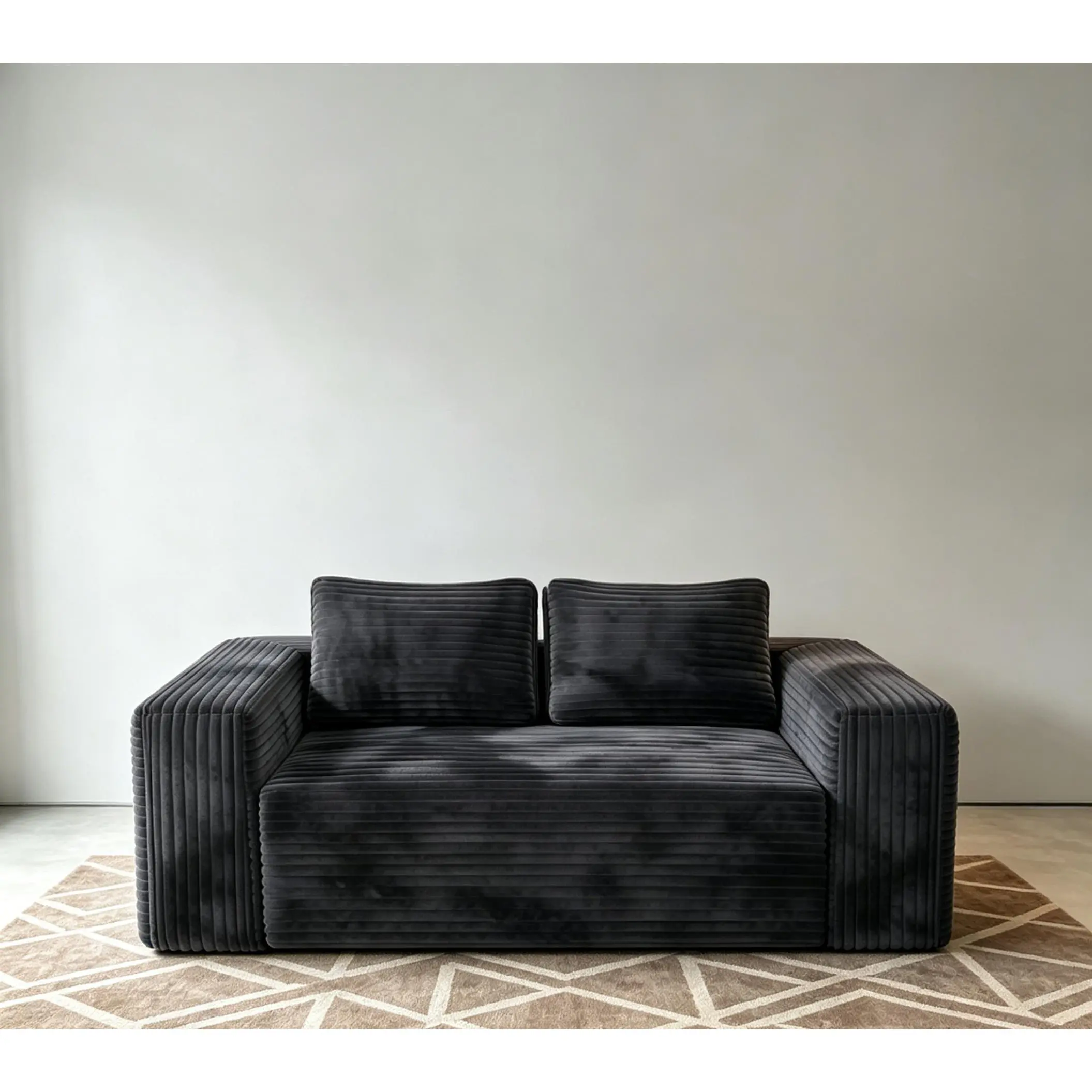 Cloud Loveseat Sofa Couch in a Box, 2 Seater Boneless Couch, Comfy Deep Seat Corduroy Sofa, Compressed, No Assembly, Memory Foam, Modern Small Couches for Small Spaces, Apartment