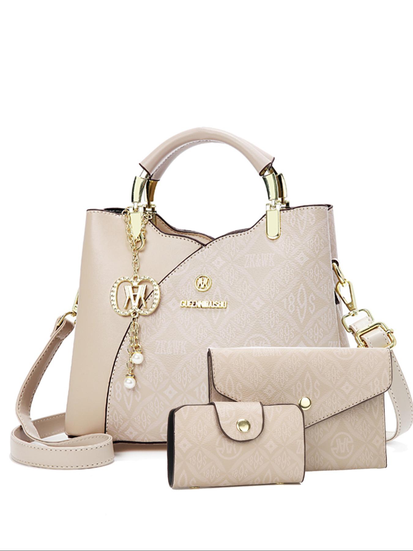 Classic Fashion Versatile Shoulder Bag, High-End Vintage Print Crossbody Backpack, Large Capacity Women's Bag, Casual Handbag Satchel, Casual Geometric Pattern