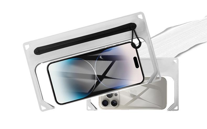 Airtight Zipper Waterproof Waist Bag, PVC Portable Touchscreen Phone Bag for Outdoor Camping and Swimming