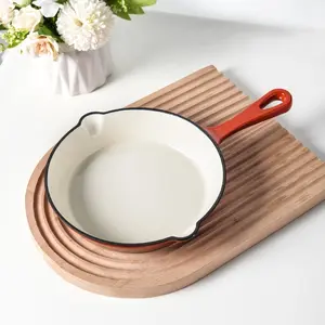 1pc Cast Iron Nonstick Frying Pan Small Skillet for Eggs Pancakes Steak Induction & Gas Stove Compatible