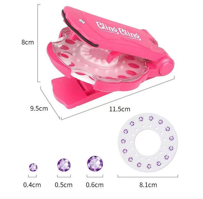 Glitter Diamond Styling Tools Hair Gemstone Styling Set + 360 colorful gemstones to light up girls' hair, clothes, accessories, etc., birthday gift for all hair types/hair styles - Hair Care, No Heat Required Hair Styling Accessories