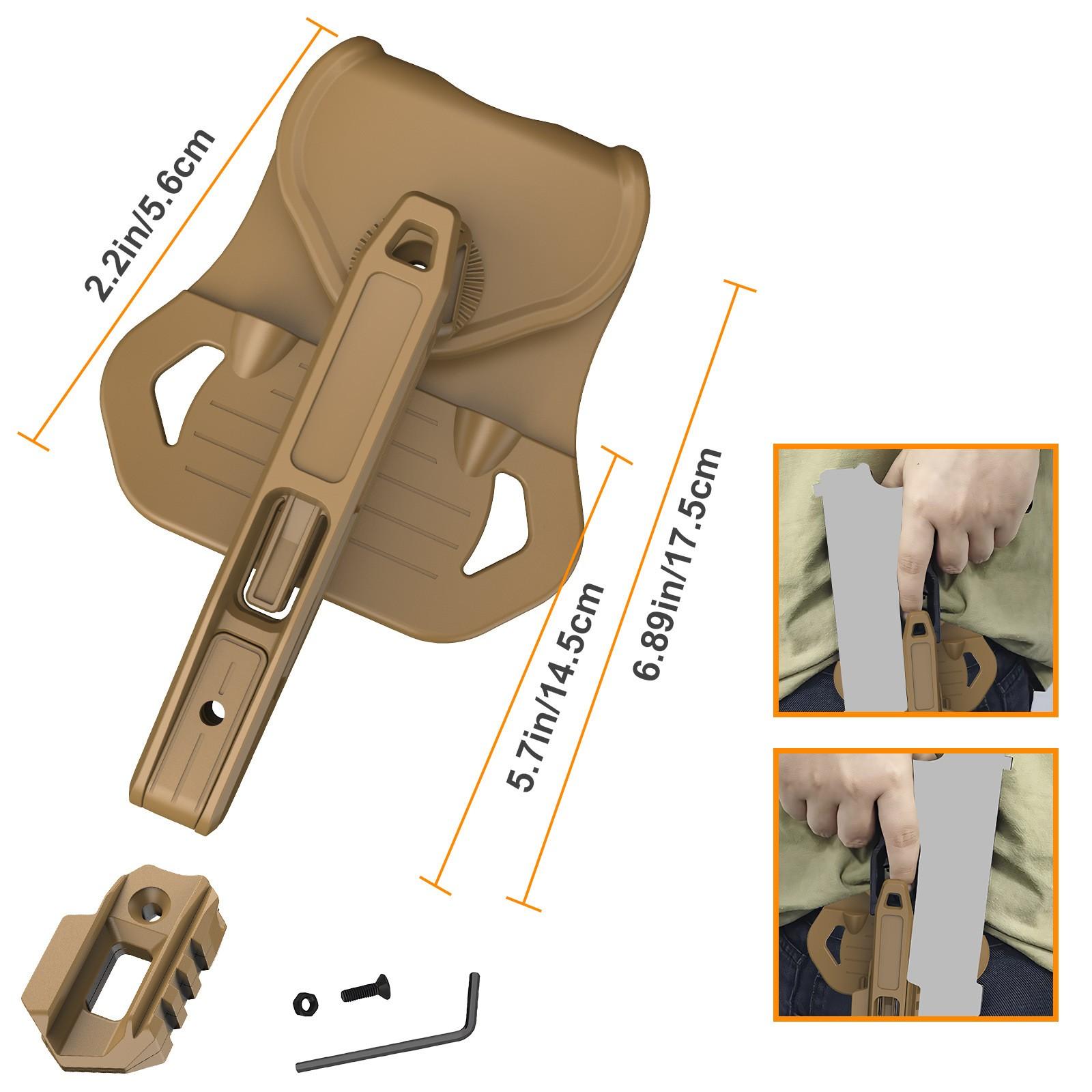 Polymer Pa66 Glock Gun Holster Compatible with Glock 9mm Sw40 357 Rail, Durable and Secure Fit, Ideal for Tactical Use