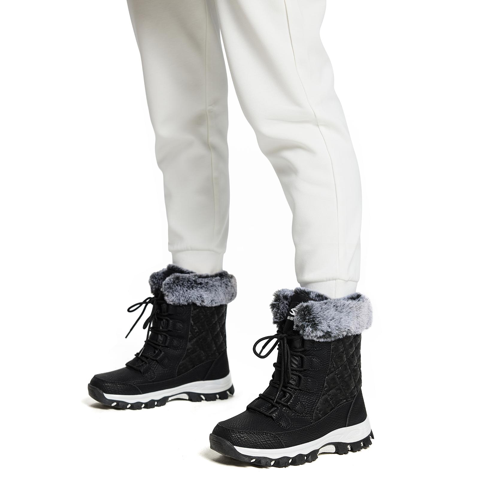 HOBIBEAR Women's Snow Boots Anti-Slip Waterproof Outdoor Shoes Winter Snow Boots Warm Fur Lined Comfortable Shoes for Women HOBIBEAR Women's Snow Boots Anti-Slip Waterproof Outdoor Shoes Winter Snow Boots Warm Fur Lined Comfortable Shoes for Women