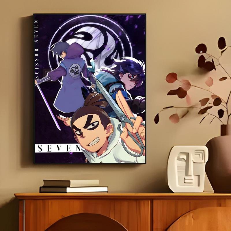 Chinese Action Comedy Scissor Seven Season Poster Waterproof Moisture-Proof Scratch-Resistant Durable HD Self-Adhesive Poster For Living Room Bedroom Cafe Bar Corridor Wall Decor & Gifting