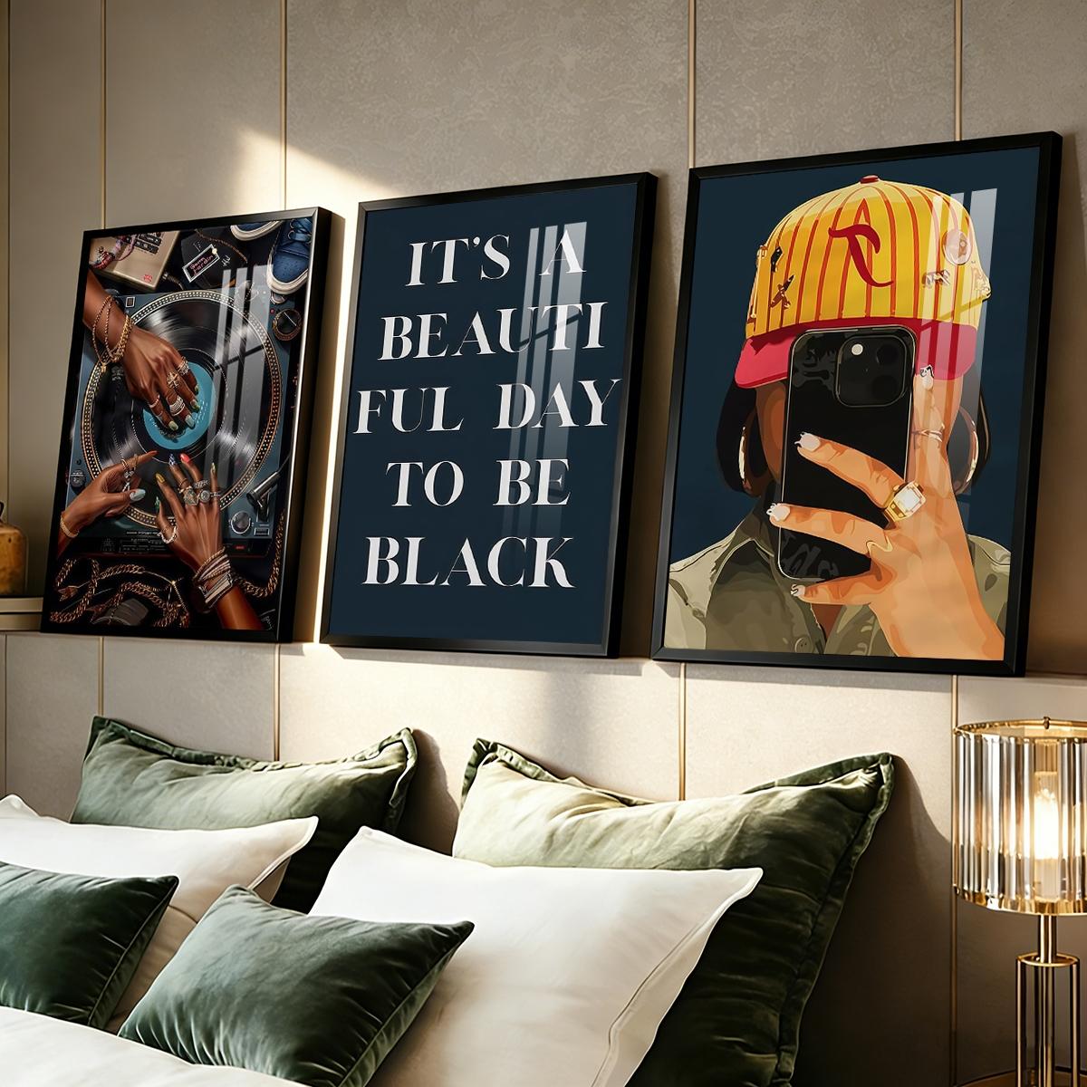 3 Counts Aluminum Alloy Framed Painting, Retro Vinyl Record And Modern Portrait Art Pictures, Home Decoration For Living Room, Bedroom, Office, Restaurant, Hallway Wall Decor, Odorless Print Artwork, Luxury Perfect Gift For Friends And Family