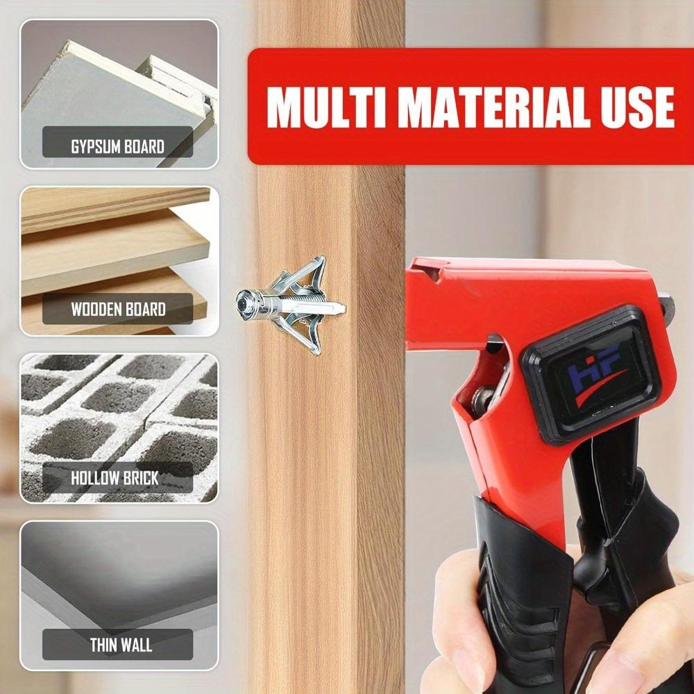 Metal Cavity Dowel Set with  Metal Dowels, Plastic Material Mounting Pliers, Non-Electric, for Cavity Dowel Pliers, Screws in 3 Sizes, Cavity Dowel Pliers, Perfect with Cavity Walls, Plasterboard, Wood Chip